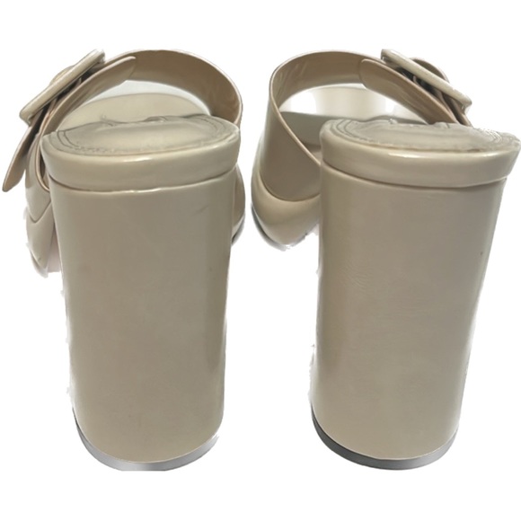 Topshop Reflect Ecru Buckle Sandal Mules in Cream, size 7.5 - Picture 7 of 11